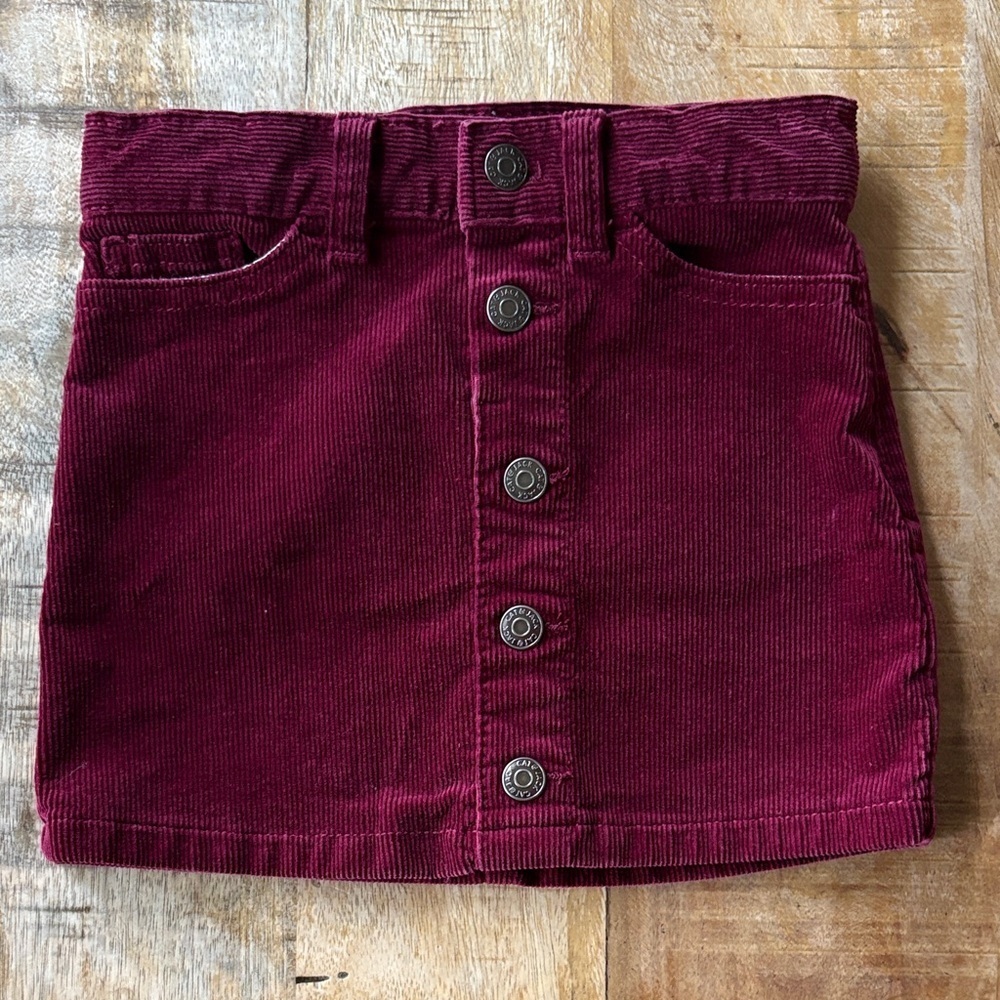 Cat & Jack Maroon Corduroy Skirt 2t